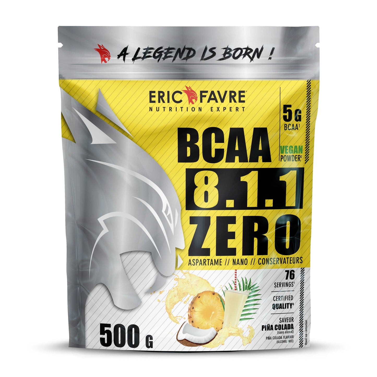 BCAA 8.1.1 Zero 500g / Piña Colada - ERIC FAVRE - Market Fit