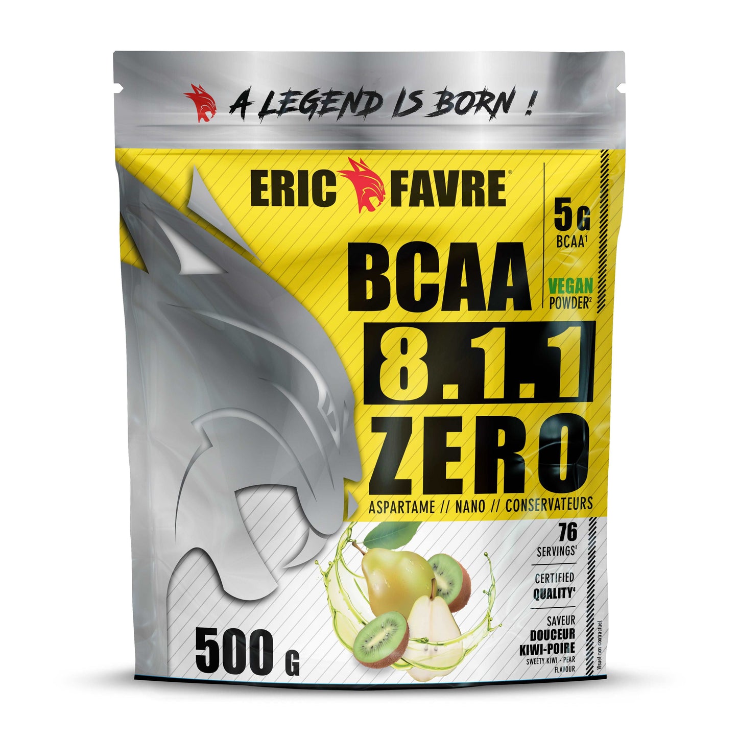 BCAA 8.1.1 Zero 500g / Kiwi Poire - ERIC FAVRE - Market Fit