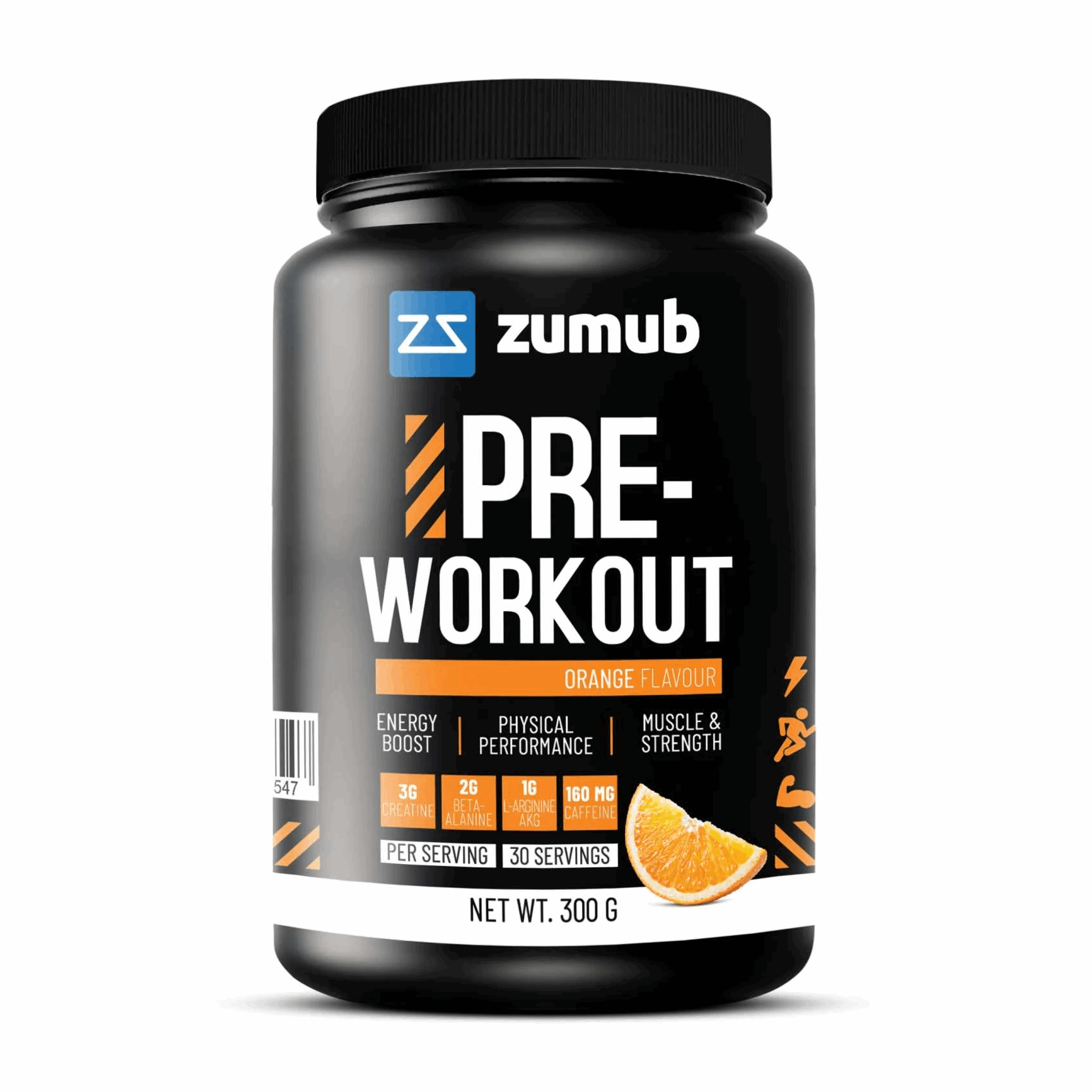 Pre-Workout 300g / Orange - ZUMUB | Market Fit
