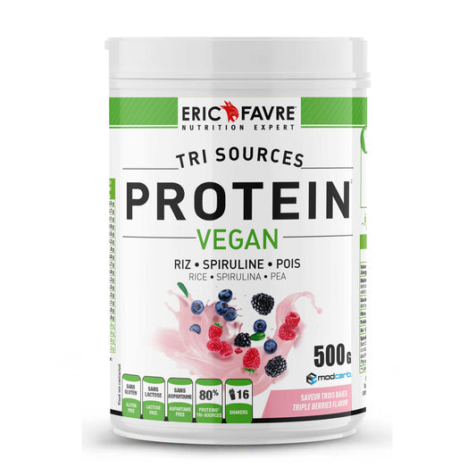 Protéines végétales tri-source - Protein vegan 500g 500g / Triple Berry - ERIC FAVRE - Market Fit