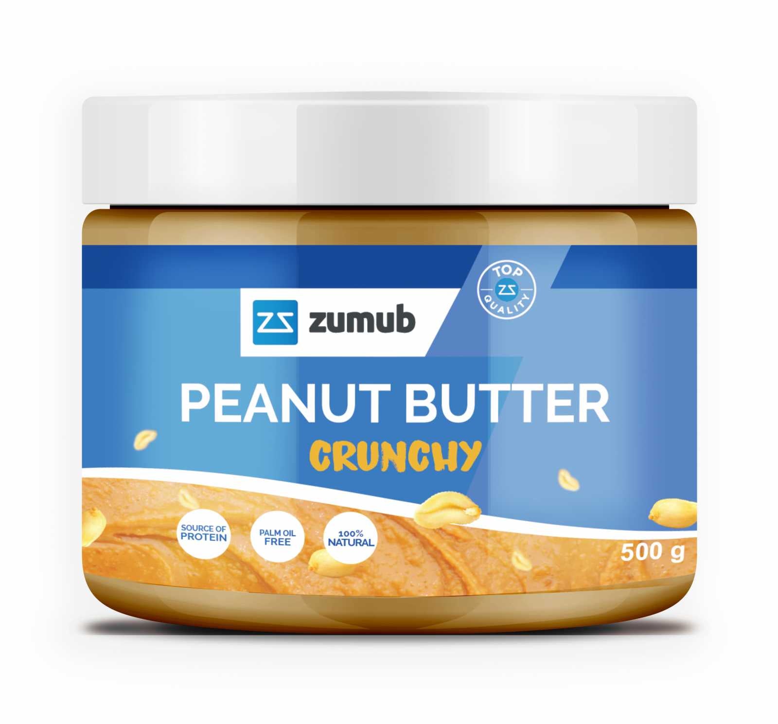 Beurre de cacahuète 500g 500 g / Crunchy - ZUMUB - Market Fit
