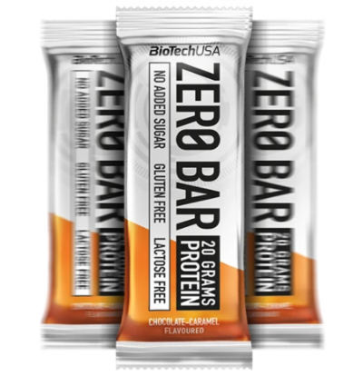 Zero bar (sans sucre) 1 barre (50g) / Chocolat caramel - BIOTECH USA - Market Fit