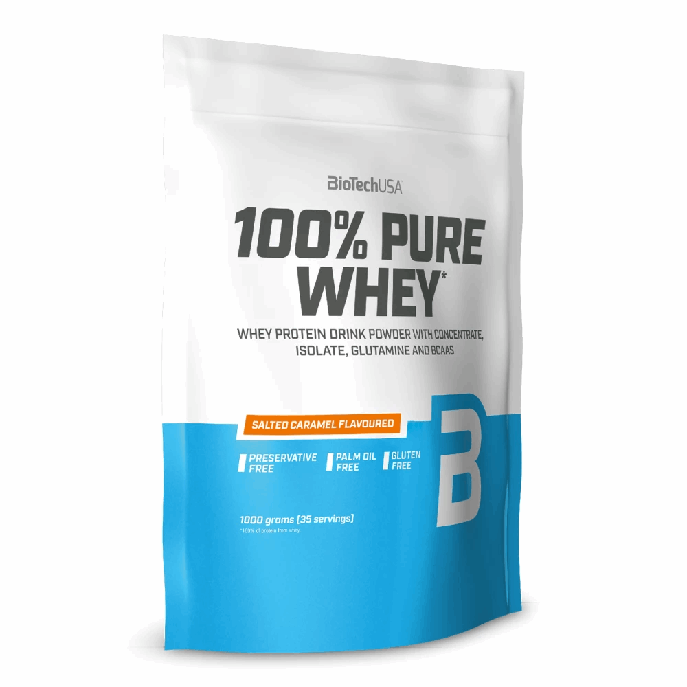 100% Pure Whey - 1kg 1000g / Caramel Beurre Salé - BIOTECH USA | Market Fit