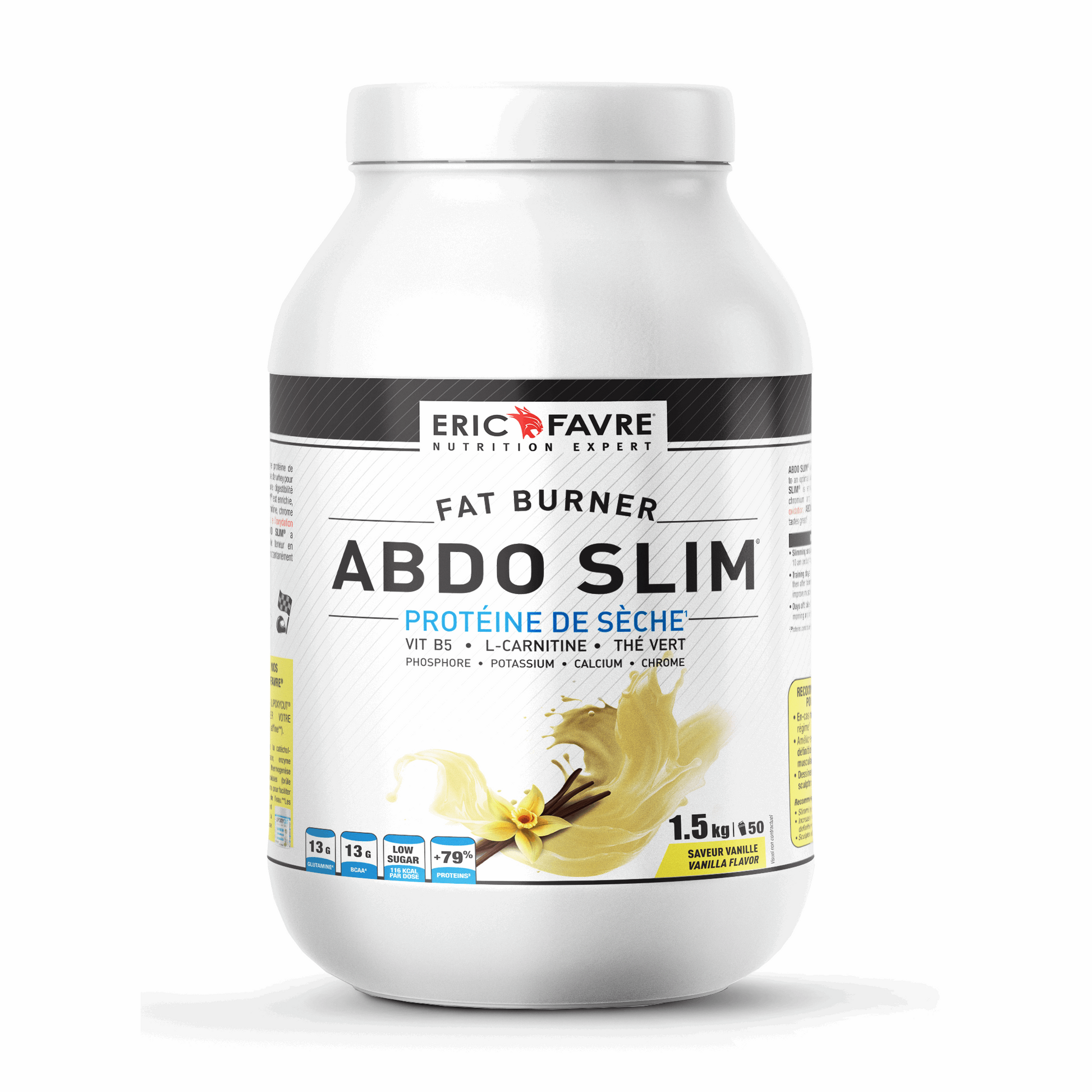 Abdo slim Burner - Protéine de sèche 1.5kg / Vanille - ERIC FAVRE - Market Fit