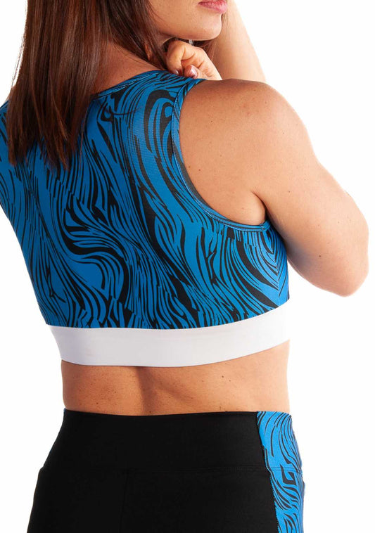 Brassière Gym Native - Bleu Vague L - ZUMUB - Market Fit