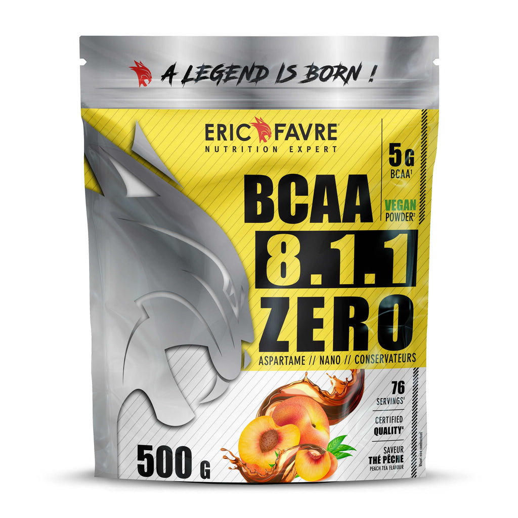 BCAA 8.1.1 Zero 500g / Thé Pêche - ERIC FAVRE | Market Fit