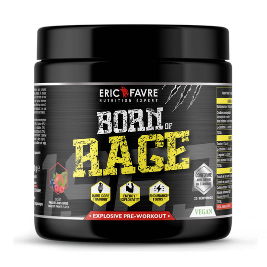 Born Of Rage Pre-Workout 250g / Fruits des bois - ERIC FAVRE - Market Fit