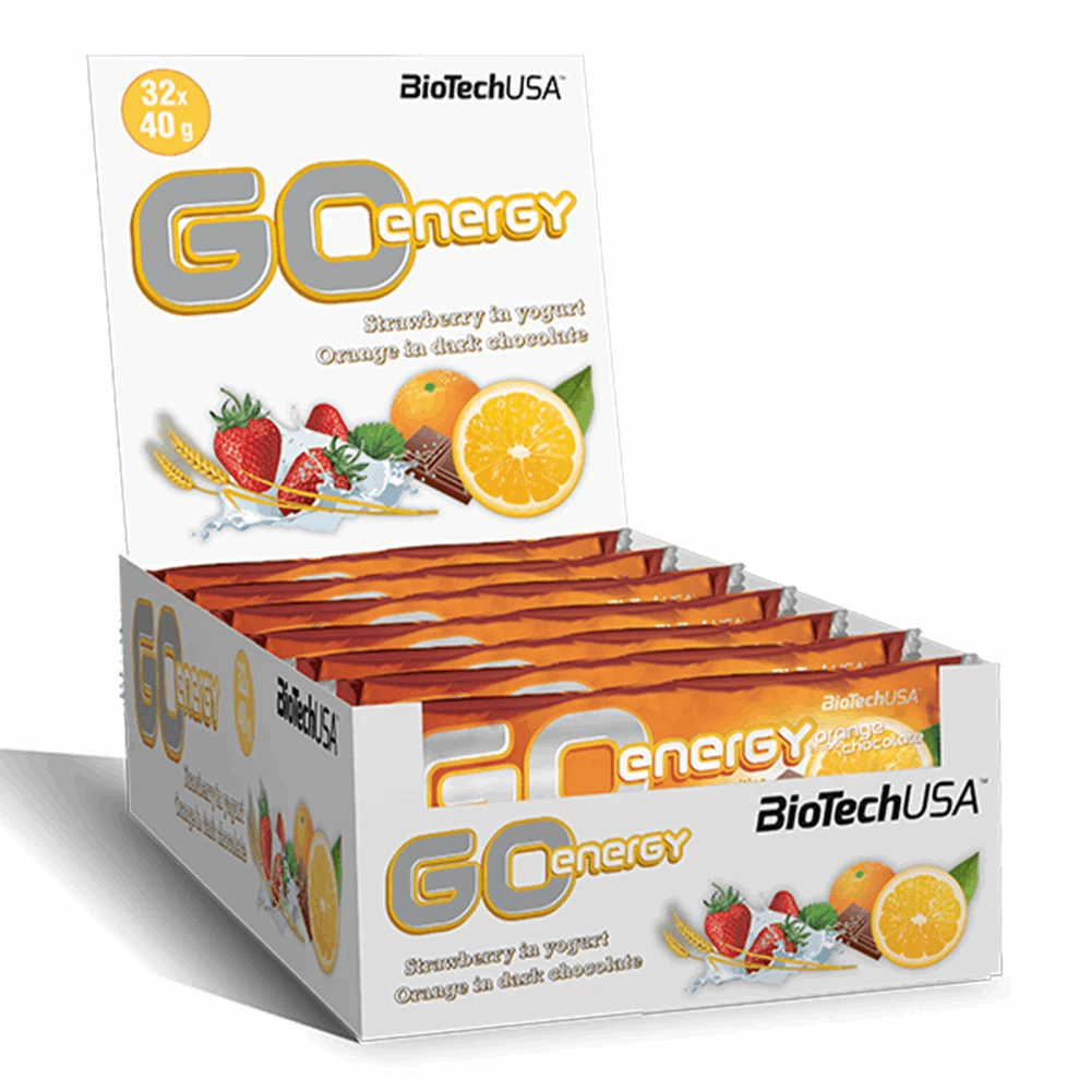 Go Energy 1 Barre (40g) / Fraise / Yaourt - BIOTECH USA - Market Fit