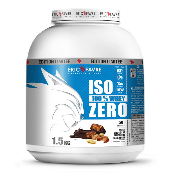 Iso Zero 1.5kg - 100% Whey Protéine 1.5kg / Chocolat Beurre de Cacahuète - ERIC FAVRE | Market Fit