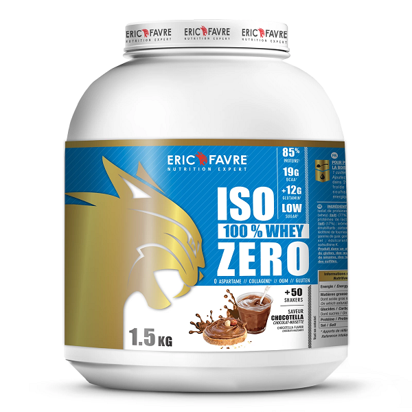 Iso Zero 1.5kg - 100% Whey Protéine 1.5kg / Chocotella - ERIC FAVRE | Market Fit