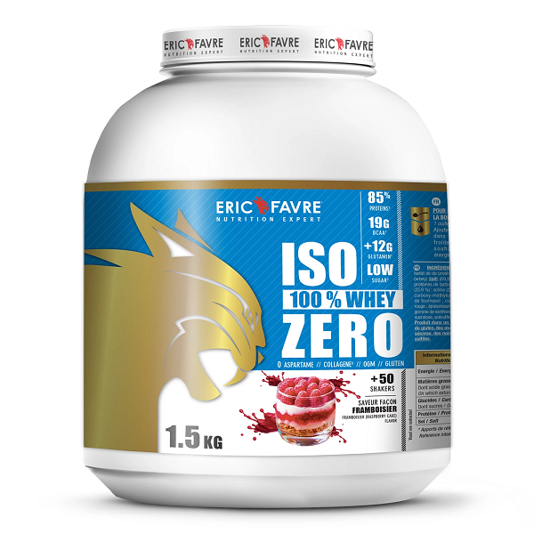 Iso Zero 1.5kg - 100% Whey Protéine 1.5kg / Framboisier - ERIC FAVRE | Market Fit