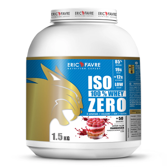 Iso Zero 1.5kg - 100% Whey Protéine 1.5kg / Framboisier - ERIC FAVRE - Market Fit