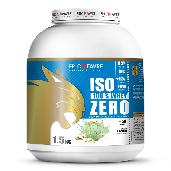 Iso Zero 1.5kg - 100% Whey Protéine 1.5kg / Pistache - ERIC FAVRE | Market Fit