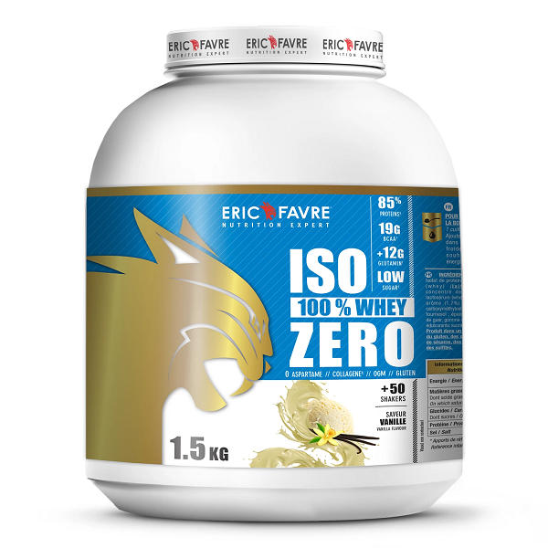 Iso Zero 1.5kg - 100% Whey Protéine 1.5kg / Vanille - ERIC FAVRE | Market Fit