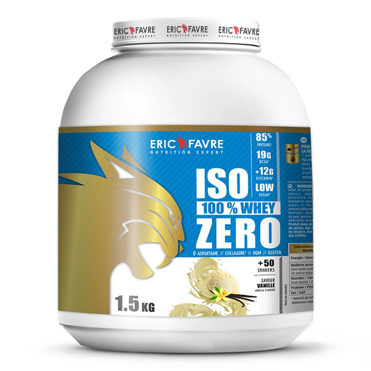 Iso Zero 1.5kg - 100% Whey Protéine 1.5kg / Vanille - ERIC FAVRE - Market Fit