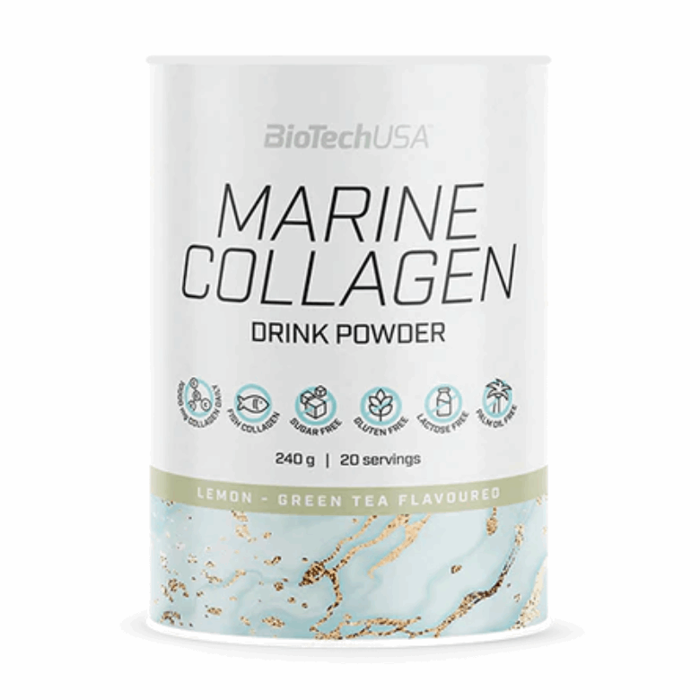 Marine Collagen 240g / Thé vert - Citron - BIOTECH USA | Market Fit