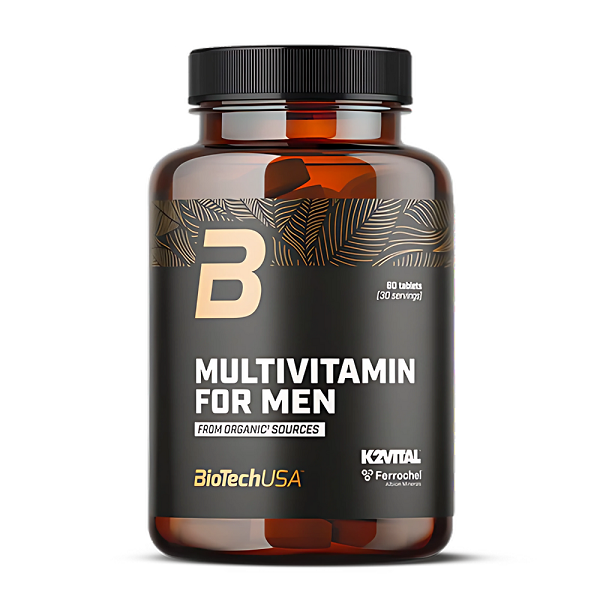 Multivitamin For Men - Sources Organiques 60 tablettes - BIOTECH USA | Market Fit