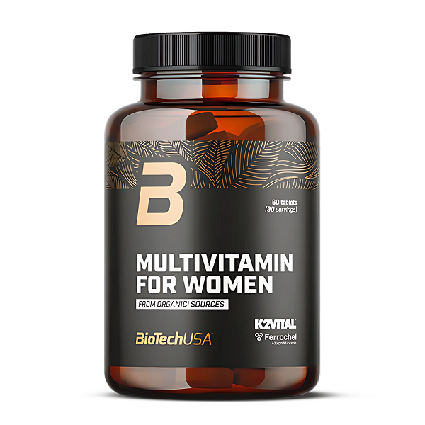 Multivitamin For Women - Sources Organiques 60 tablettes - BIOTECH USA | Market Fit