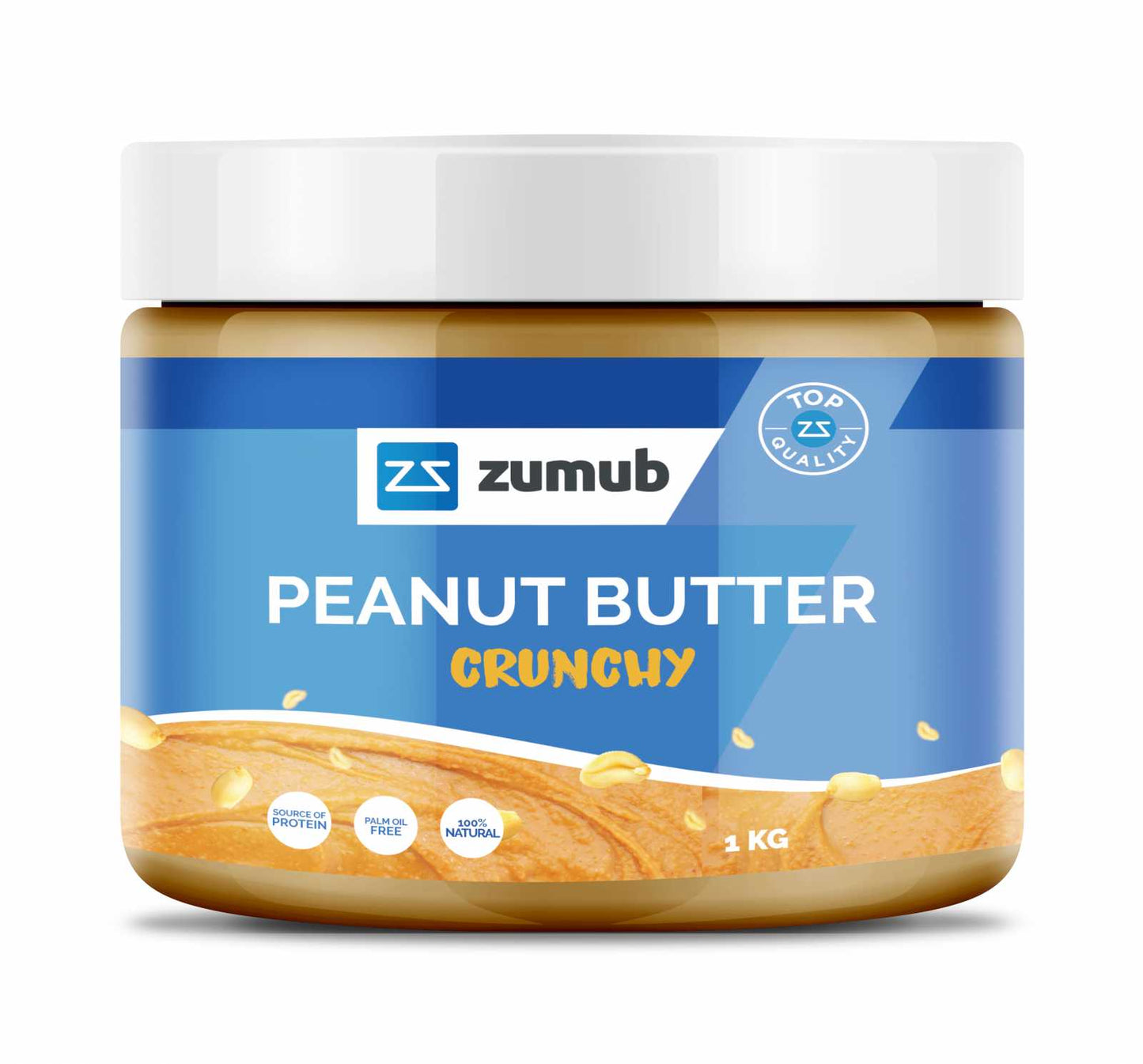 Beurre de cacahuète 1kg / Crunchy - ZUMUB - Market Fit