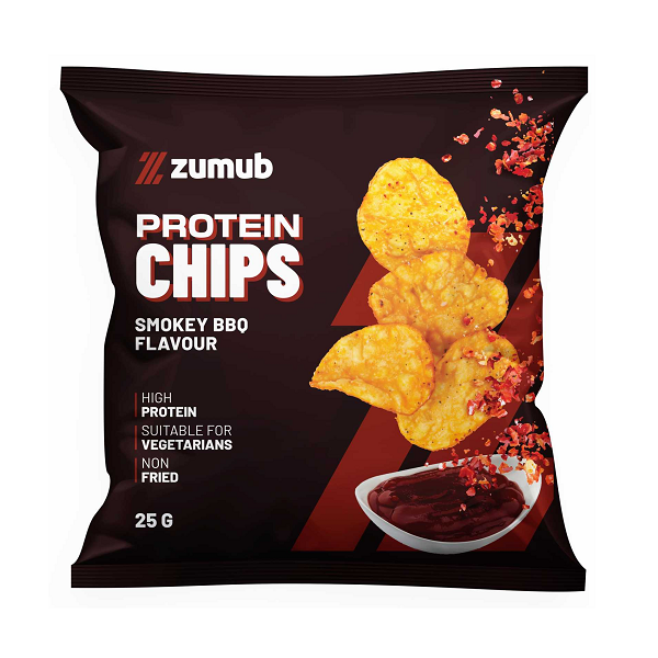 Protein Chips - Smoky BBQ 1 Sachet (25g) - ZUMUB | Market Fit