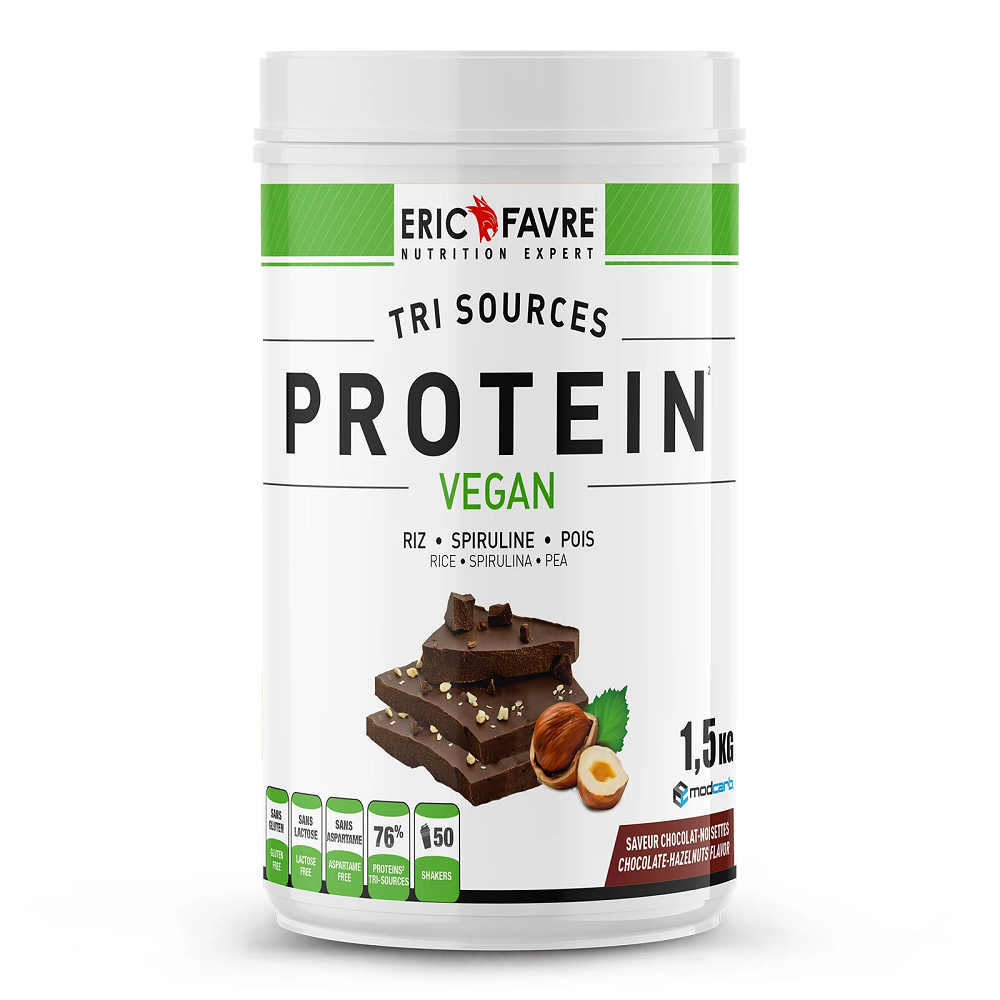 Protéines Végétales tri-source - Protein Vegan 1.5kg 1.5 kg / Chocolat Noisette - ERIC FAVRE | Market Fit