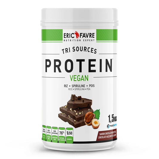 Protéines Végétales tri-source - Protein Vegan 1.5kg 1.5 kg / Chocolat Noisette - ERIC FAVRE - Market Fit