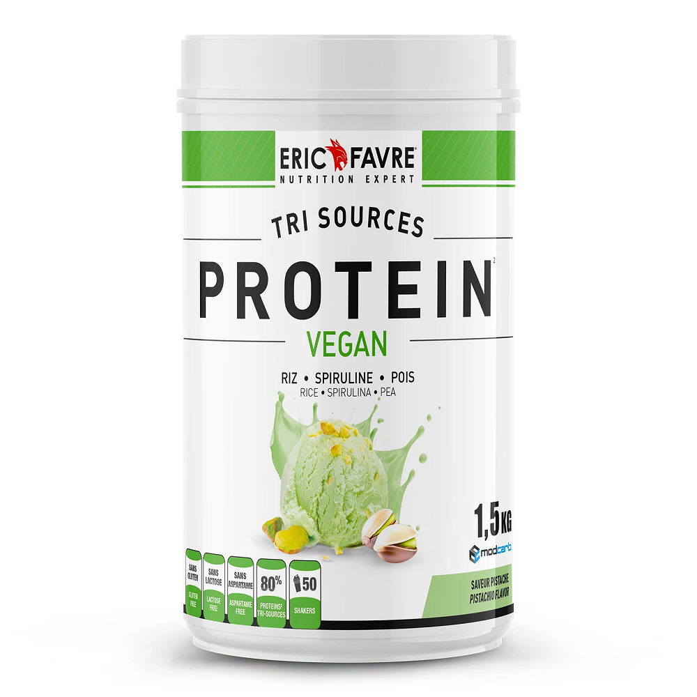 Protéines Végétales tri-source - Protein Vegan 1.5kg 1.5 kg / Pistache - ERIC FAVRE | Market Fit