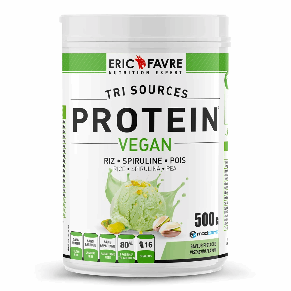 Protéines végétales tri-source - Protein vegan 500g 500g / Pistache - ERIC FAVRE - Market Fit