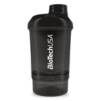 Shaker Wave + Nano 300 ml (+ 150 ml) 300 ml (+ 150 ml) / Noir Fumé - BIOTECH USA | Market Fit