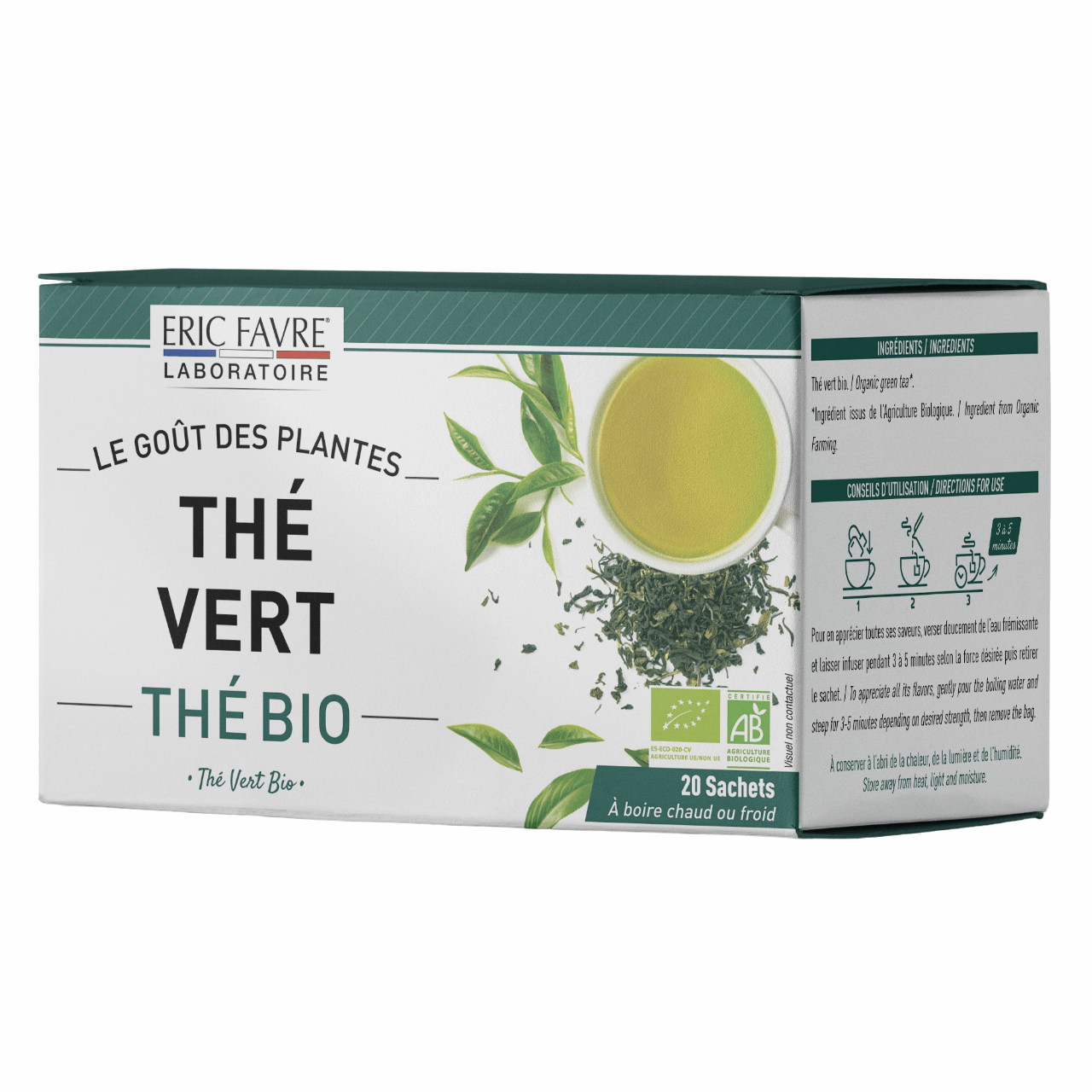 Thé Vert Bio 1 boîte (20 sachets) - ERIC FAVRE - Market Fit