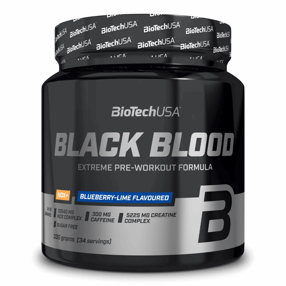 Black Blood NOX+ 330g / Myrtille - Citron vert - BIOTECH USA - Market Fit