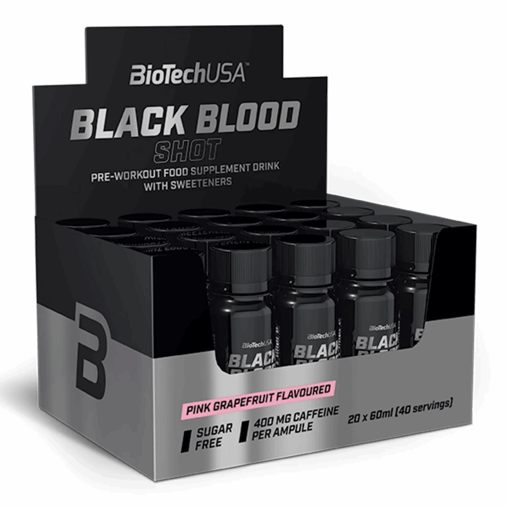 Black Blood Shot 60ml / Pamplemousse rose - BIOTECH USA | Market Fit