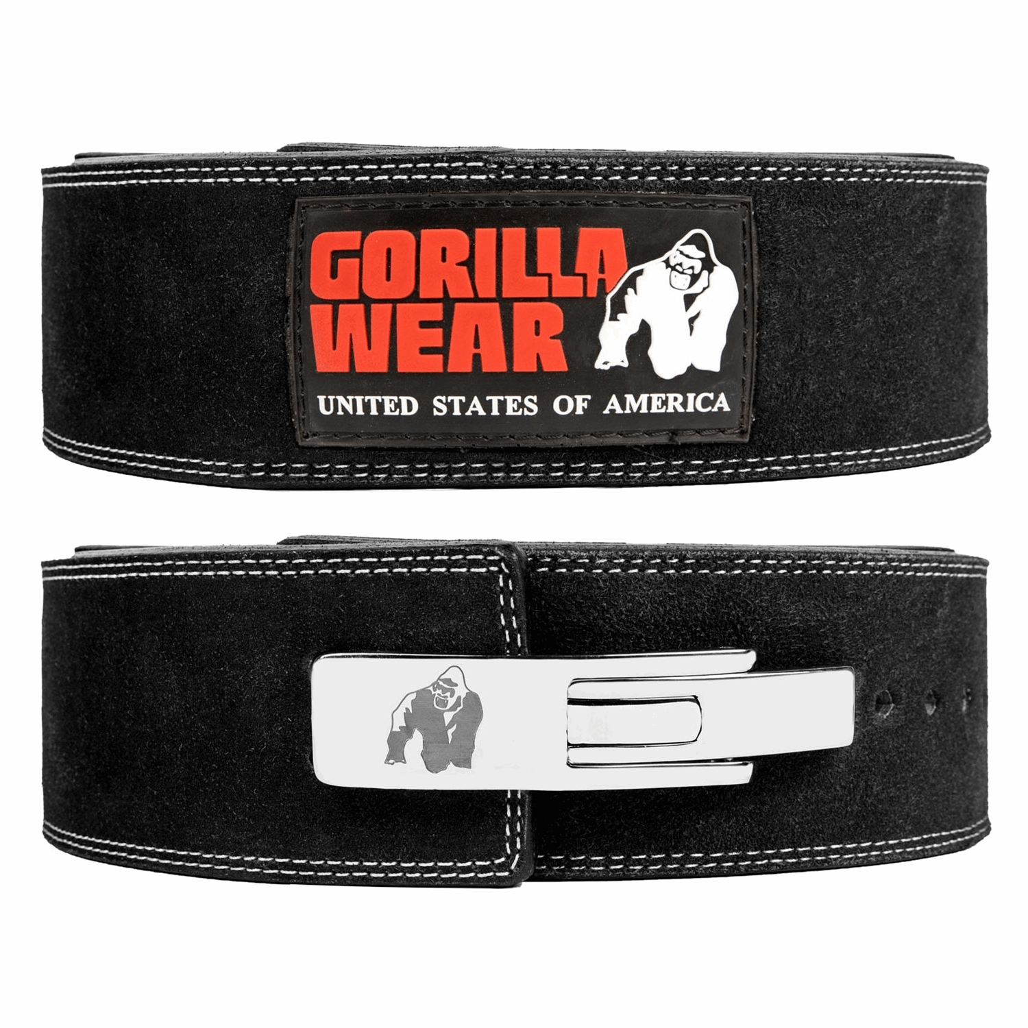 Ceinture à levier en cuir 4 pouces - Noir S/M - GORILLA WEAR | Market Fit