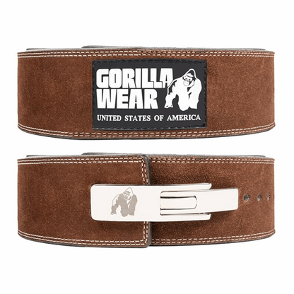 Ceinture à levier en cuir 4 pouces - Brun S/M - GORILLA WEAR - Market Fit