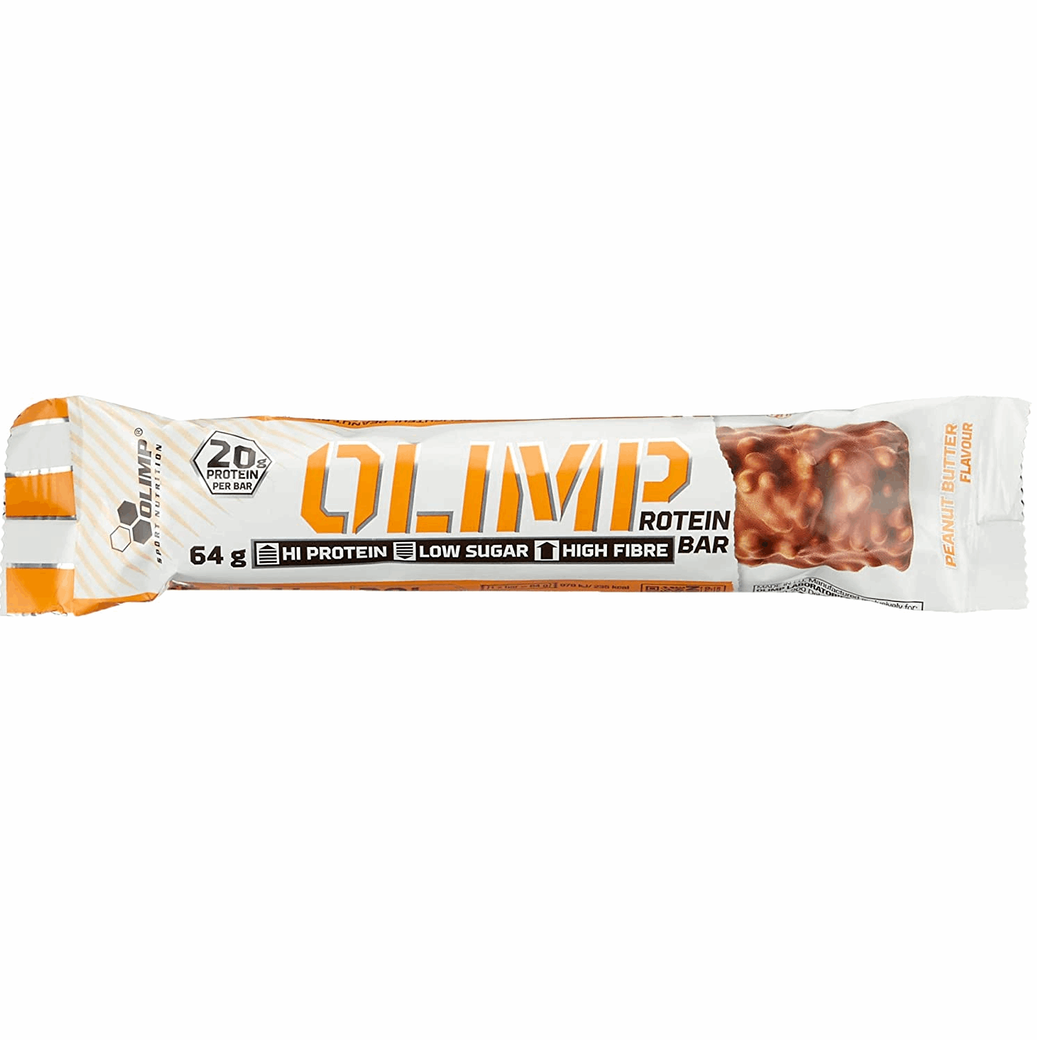 Olimp Protein bar 64g 1 Barre (64g) / Peanut butter - OLIMP SPORT NUTRITION - Market Fit