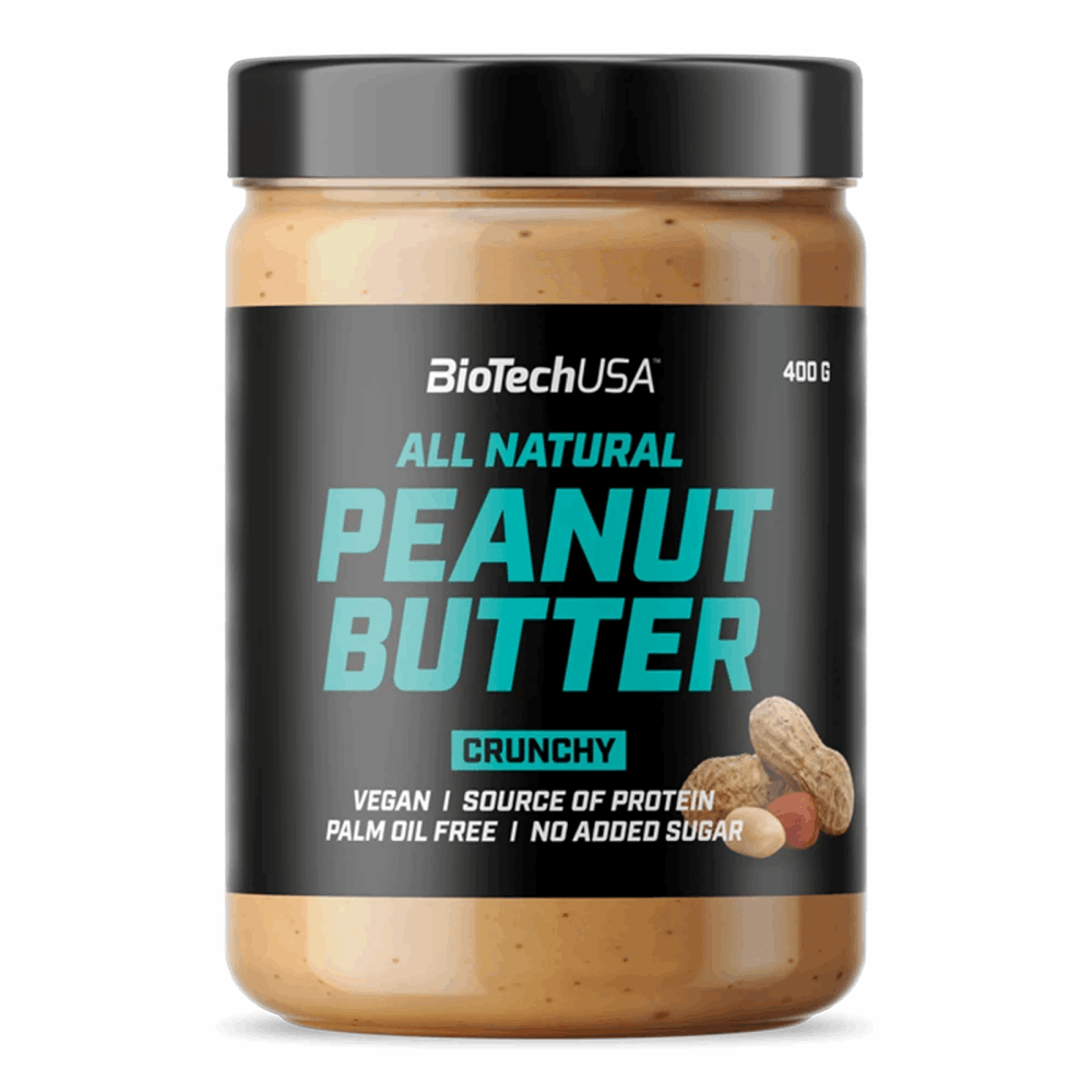 Peanut butter - Beurre de cacahuète 400g / Crunchy - BIOTECH USA | Market Fit