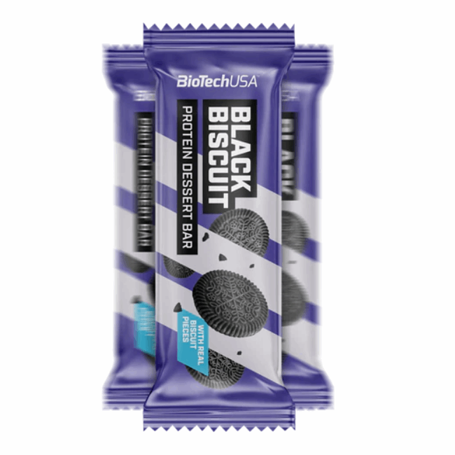 Protein dessert bar 1 Barre (50g) / Black Biscuit - BIOTECH USA - Market Fit