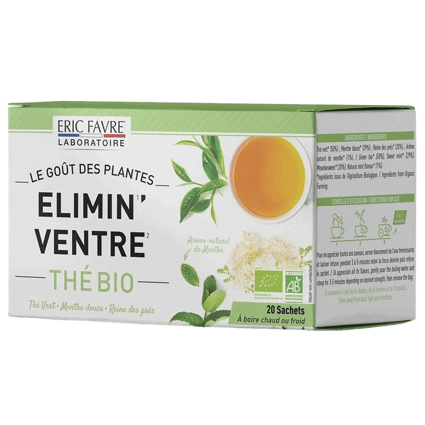 Thé Bio Elimin'ventre 1 boîte (20 sachets) - ERIC FAVRE - Market Fit