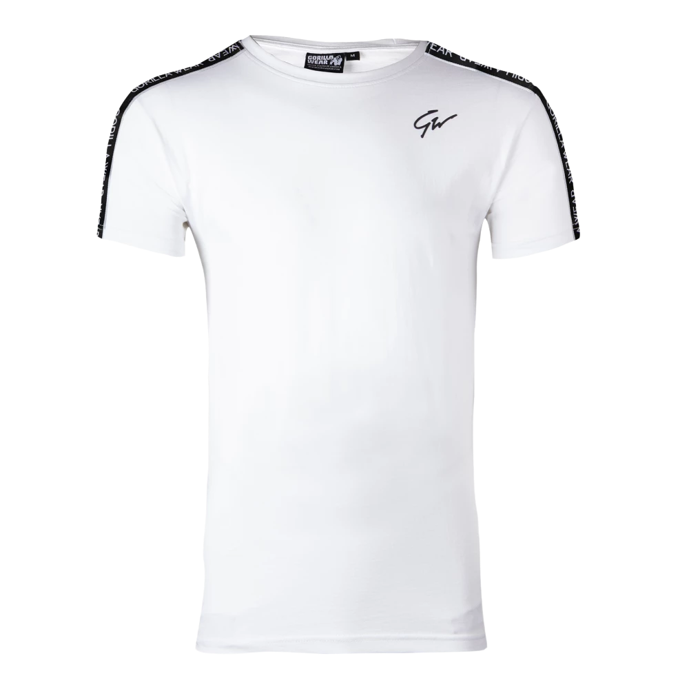 T-shirt "Chester" - Blanc/Noir L - GORILLA WEAR | Market Fit