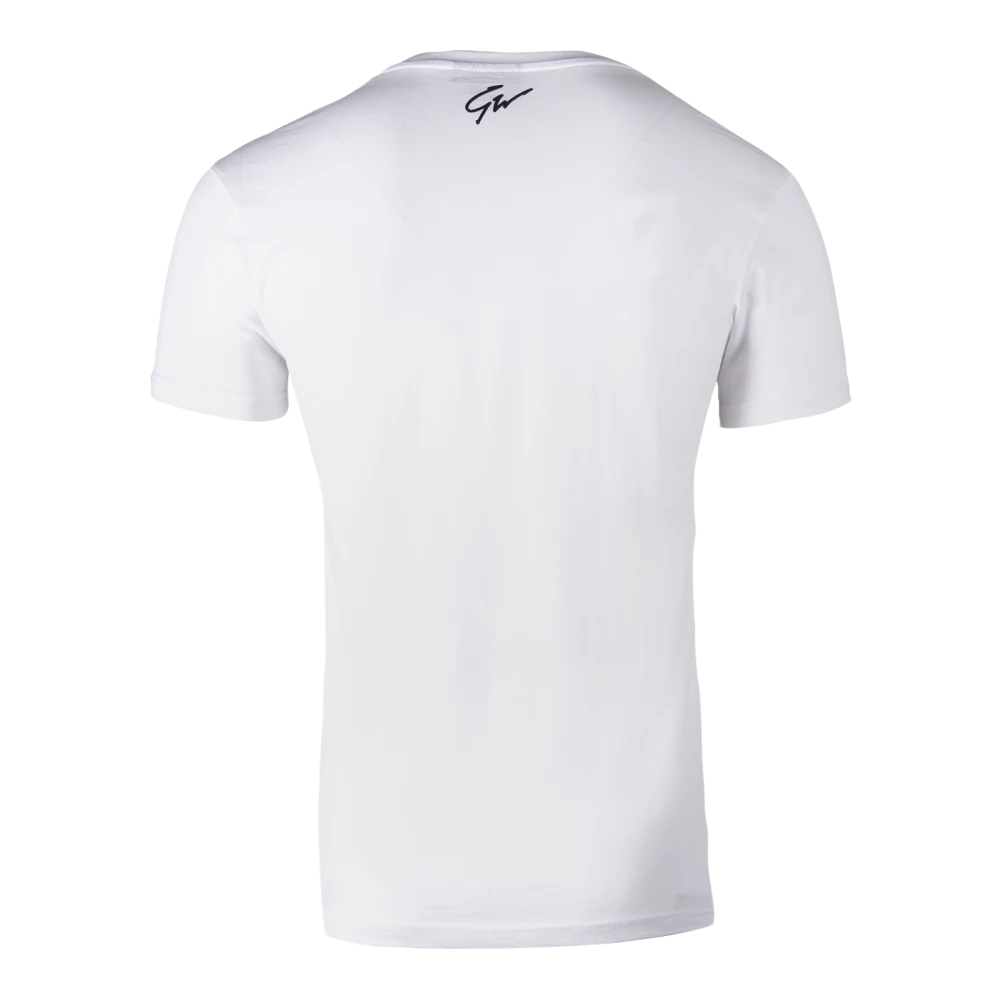 T-shirt "Chester" - Blanc/Noir L - GORILLA WEAR - Market Fit