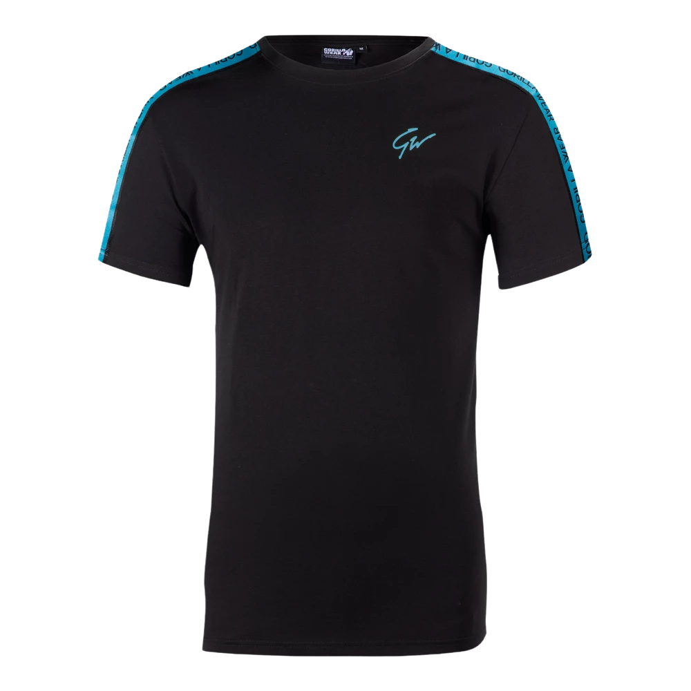 T-shirt "Chester" - Noir/Bleu M - GORILLA WEAR | Market Fit
